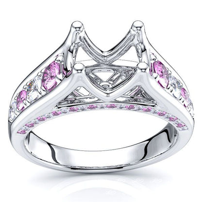 White Diamond and Pink Sapphire