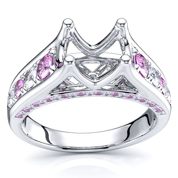 White Diamond and Pink Sapphire