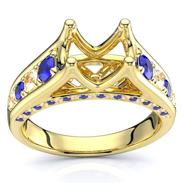 Yellow Diamond and Blue Sapphire