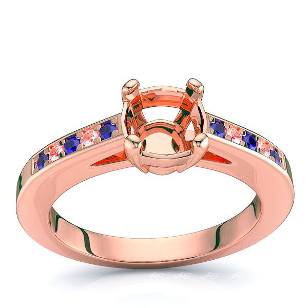 Rose Diamond and Blue Sapphire