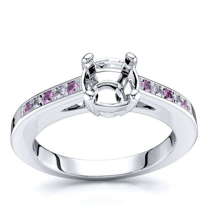White Diamond and Pink Sapphire