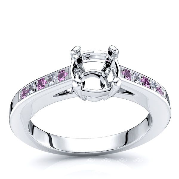 White Diamond and Pink Sapphire