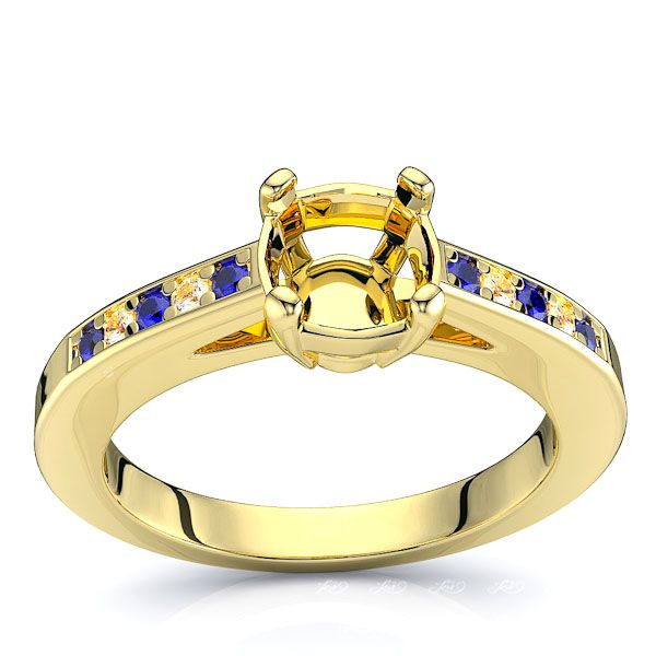 Yellow Diamond and Blue Sapphire
