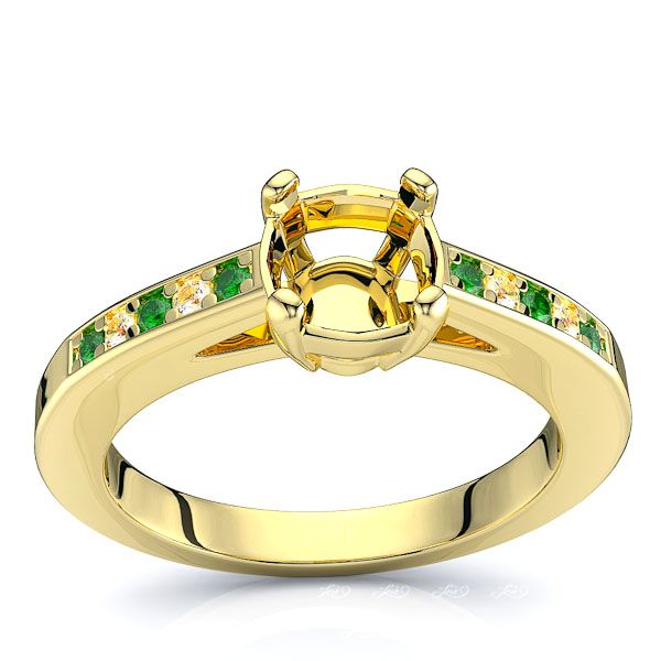Yellow Diamond and Emerald