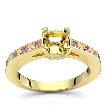 Yellow Diamond and Pink Sapphire
