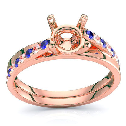 Rose Diamond and Blue Sapphire