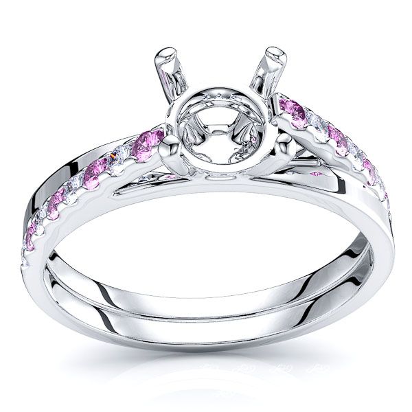 White Diamond and Pink Sapphire
