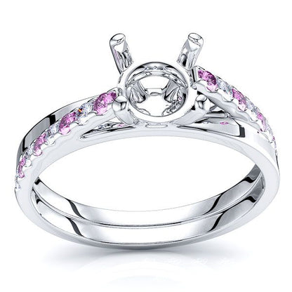White Diamond and Pink Sapphire