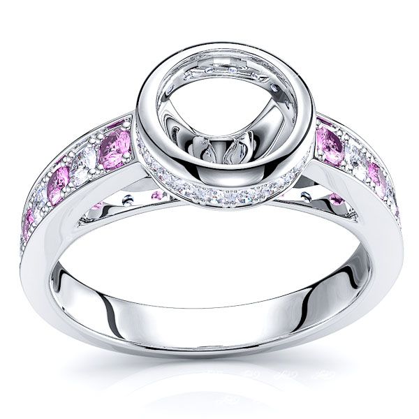 White Diamond and Pink Sapphire