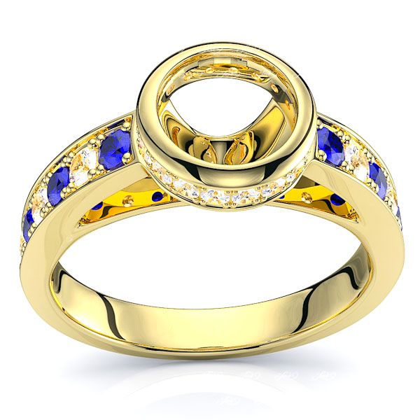 Yellow Diamond and Blue Sapphire