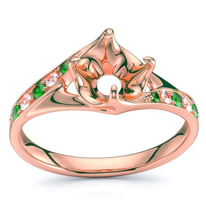 Rose Diamond and Emerald
