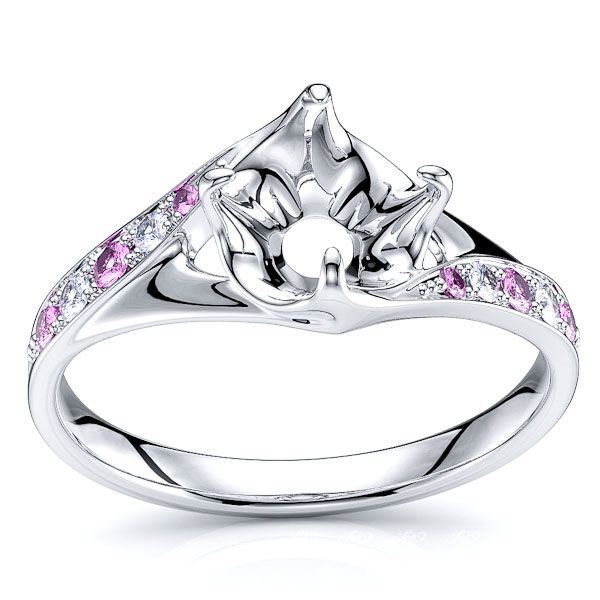 White Diamond and Pink Sapphire