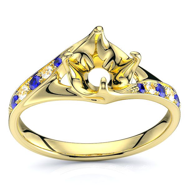 Yellow Diamond and Blue Sapphire
