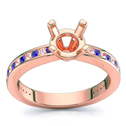 Rose Diamond and Blue Sapphire