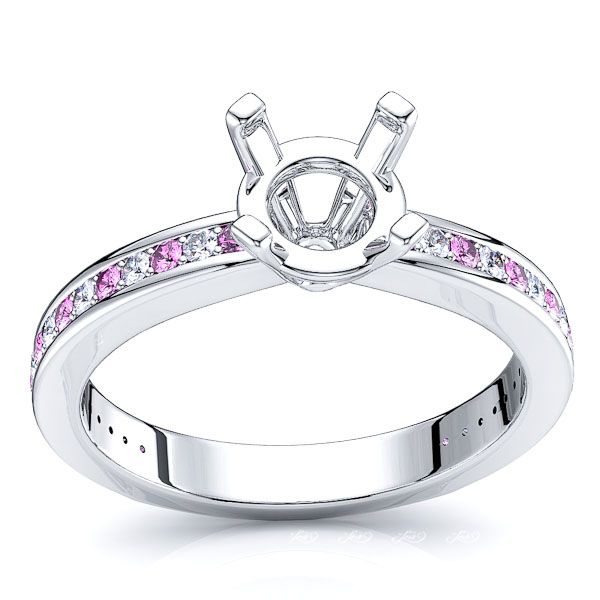 White Diamond and Pink Sapphire