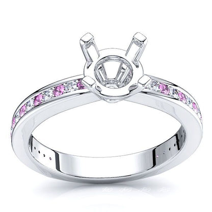 White Diamond and Pink Sapphire