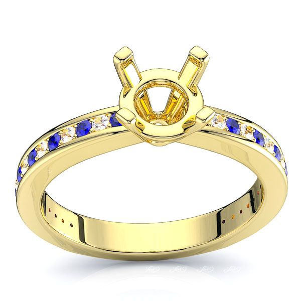 Yellow Diamond and Blue Sapphire