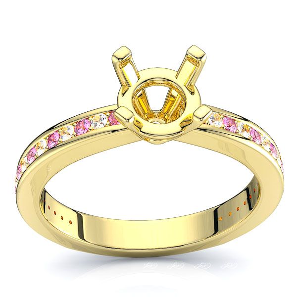 Yellow Diamond and Pink Sapphire