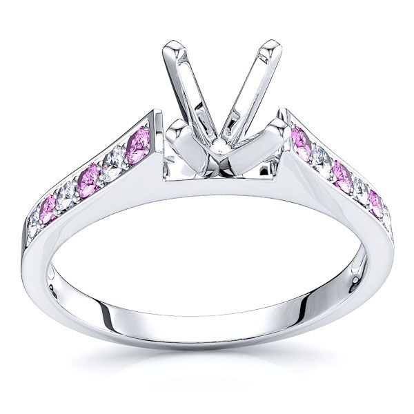 White Diamond and Pink Sapphire