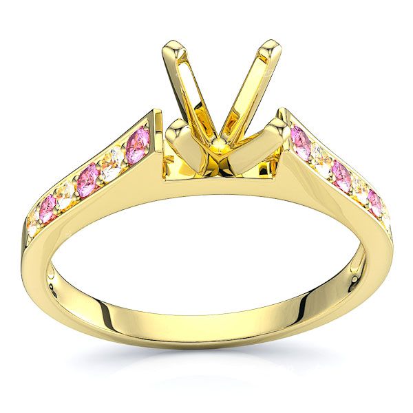 Yellow Diamond and Pink Sapphire