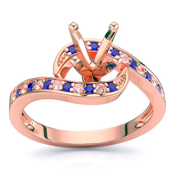 Rose Diamond and Blue Sapphire