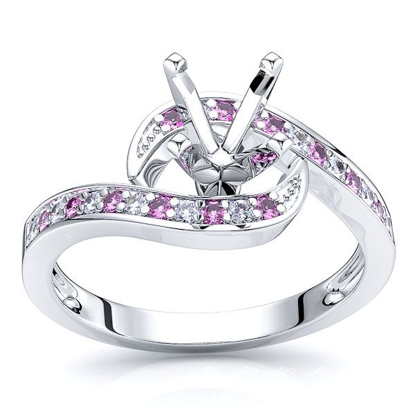 White Diamond and Pink Sapphire