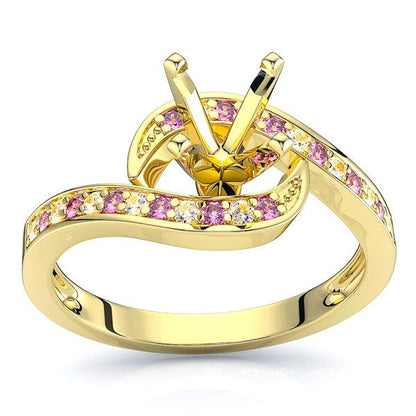 Yellow Diamond and Pink Sapphire