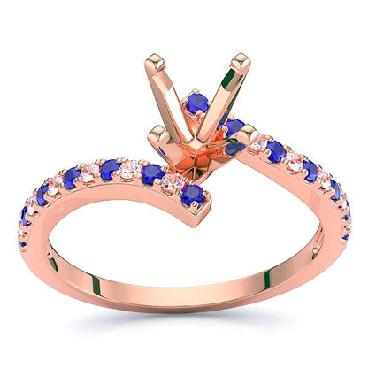 Rose Diamond and Blue Sapphire