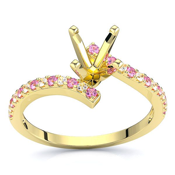 Yellow Diamond and Pink Sapphire