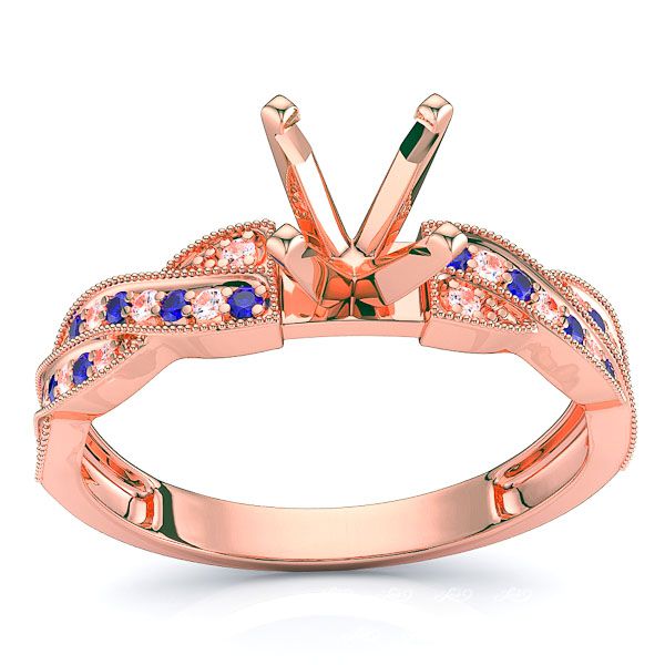 Rose Diamond and Blue Sapphire