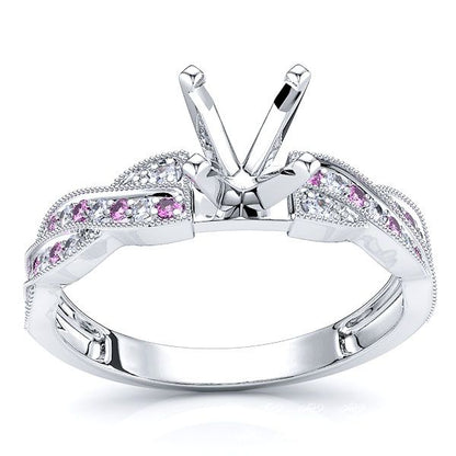 White Diamond and Pink Sapphire