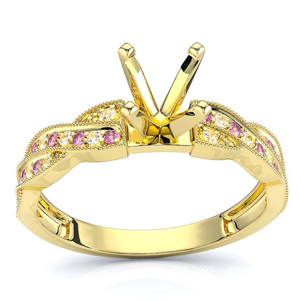 Yellow Diamond and Pink Sapphire