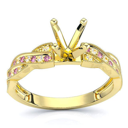 Yellow Diamond and Pink Sapphire