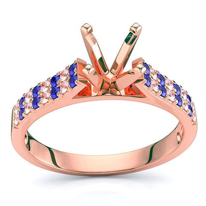 Rose Diamond and Blue Sapphire