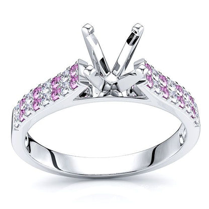 White Diamond and Pink Sapphire