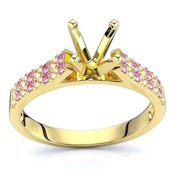 Yellow Diamond and Pink Sapphire