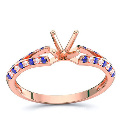 Rose Diamond and Blue Sapphire