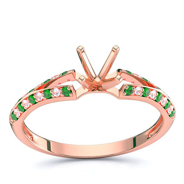 Rose Diamond and Emerald