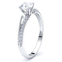 Rhode Island Pave Set Engagement Ring