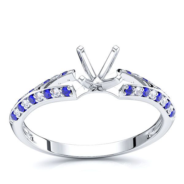 White Diamond and Blue Sapphire