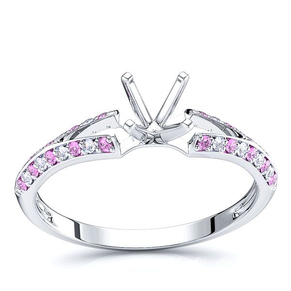 White Diamond and Pink Sapphire