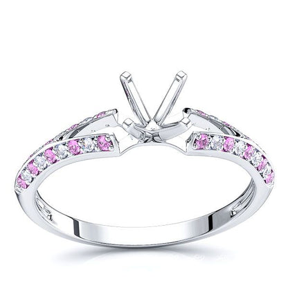 White Diamond and Pink Sapphire