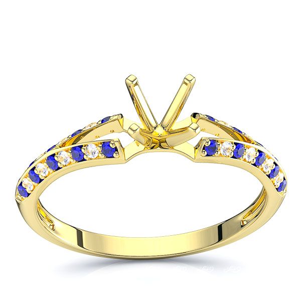 Yellow Diamond and Blue Sapphire