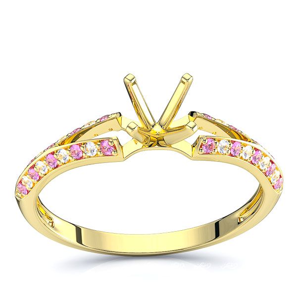 Yellow Diamond and Pink Sapphire