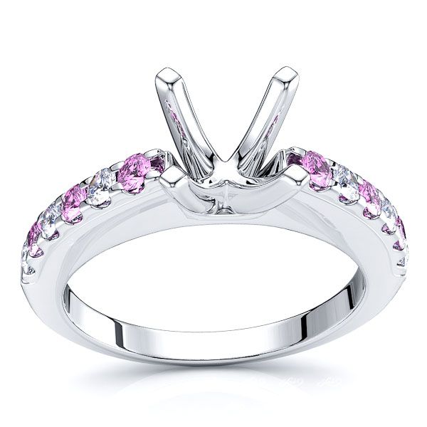 White Diamond and Pink Sapphire