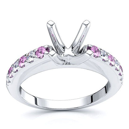 White Diamond and Pink Sapphire