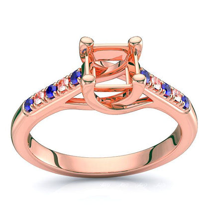 Rose Diamond and Blue Sapphire