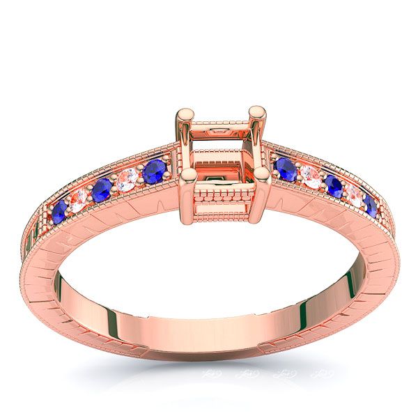 Rose Diamond and Blue Sapphire