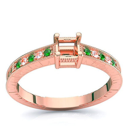 Rose Diamond and Emerald