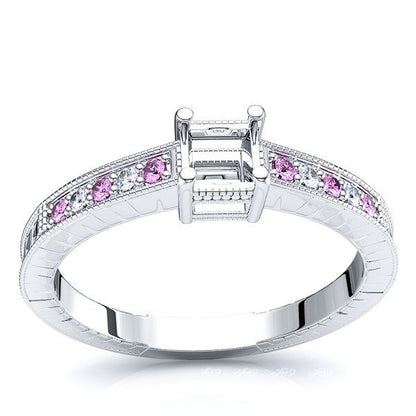 White Diamond and Pink Sapphire